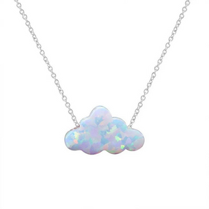 Dainty Resin Cloud Pendant Necklace