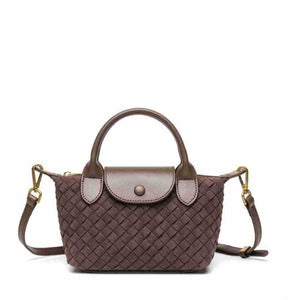 HandWoven Matte Leather Dumpling Handbag