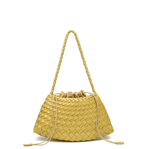 Artisanal Weave Leather Shoulder Handbag