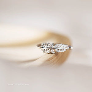 Adjustable Leaf Vine Branch Stacking CZ Ring - Perimade & Co.