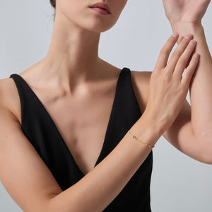 Evil Eye Nazar Boho Rainbow Bead Bracelet