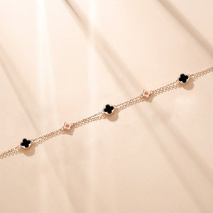 Agate Four Leaf Clover Charm Bracelet - Perimade & Co.