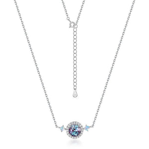 Alexandrite Halo White Opal Choker Necklace - Perimade & Co.