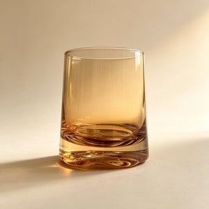 Amber Tinted Heavy Base Rocks Wine Glass - Perimade & Co.