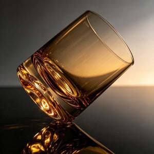 Amber Tinted Heavy Base Rocks Wine Glass - Perimade & Co.
