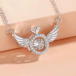 Angel Wing Spinning Pendant Necklace - Perimade & Co.