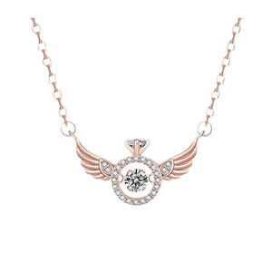 Angel Wing Spinning Pendant Necklace - Perimade & Co.