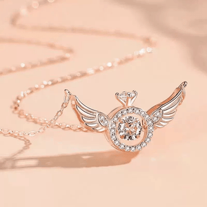 Angel Wing Spinning Pendant Necklace - Perimade & Co.
