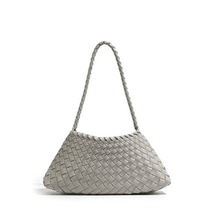Artisanal Weave Leather Shoulder Handbag - Perimade & Co.