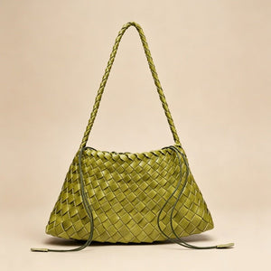 Artisanal Weave Leather Shoulder Handbag - Perimade & Co.
