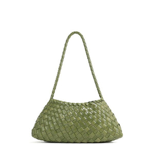 Artisanal Weave Leather Shoulder Handbag - Perimade & Co.