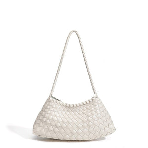 Artisanal Weave Leather Shoulder Handbag - Perimade & Co.