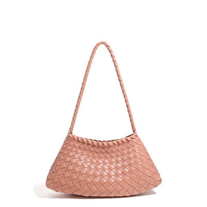 Artisanal Weave Leather Shoulder Handbag - Perimade & Co.