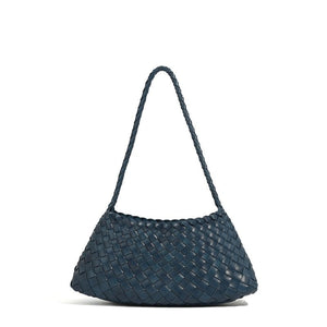 Artisanal Weave Leather Shoulder Handbag - Perimade & Co.