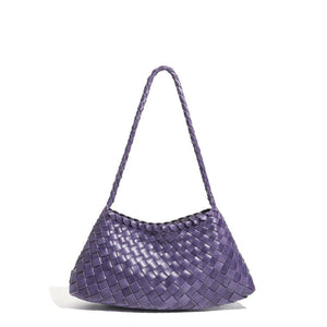 Artisanal Weave Leather Shoulder Handbag - Perimade & Co.