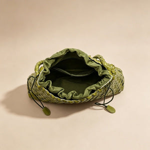 Artisanal Weave Leather Shoulder Handbag - Perimade & Co.