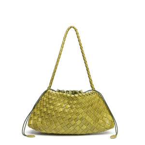 Artisanal Weave Leather Shoulder Handbag - Perimade & Co.