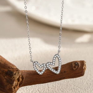 Asymmetric Heart Pave CZ Pendant Necklace - Perimade & Co.