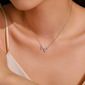 Asymmetric Heart Pave CZ Pendant Necklace - Perimade & Co.