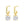 Asymmetric J-Hoop Cushion CZ Drop Earrings - Perimade & Co.