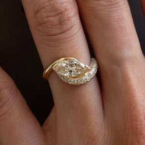 Asymmetric Marquise Bypass Cocktail Ring - Perimade & Co.