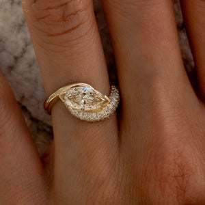 Asymmetric Marquise Bypass Cocktail Ring - Perimade & Co.