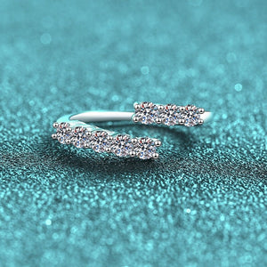 Asymmetric Moissanite Bypass Eternity Ring - Perimade & Co.