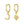 Asymmetric Moon Star Drop Hoop Earrings - Perimade & Co.