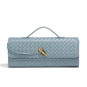 Handgewebte Leder-Clutch-Handtasche