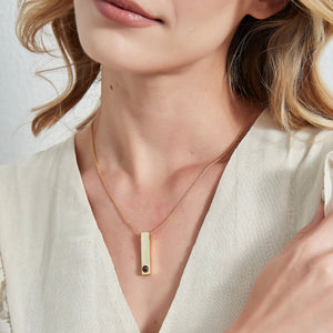 Bar Custom Photo Projection Necklace - Perimade & Co.