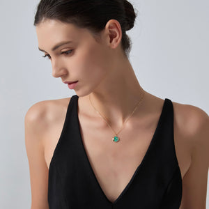 Dainty Moon Star Round Charm Necklace