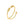 Gold ring with spherical beads on a white background