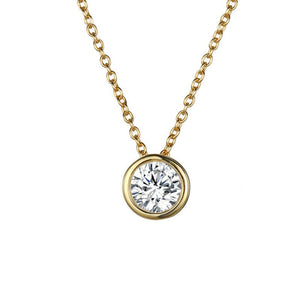 Birthstone Circle Charm Pendant Necklace - Perimade & Co.