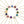 Gold necklaces with colorful gemstones on a white background