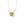 Yellow gemstone necklace with silver chain on a white background