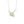 Silver necklace with a yellow gemstone pendant on a white background