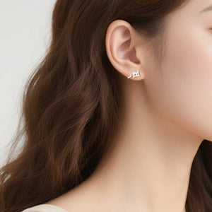 Black CZ Eye Kitty Cat Tail Ear Jacket Earrings - Perimade & Co.