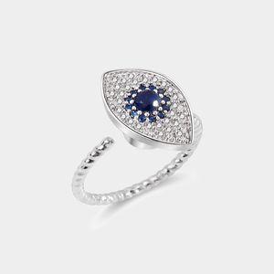 Blue Evil Eye Fidget Spinner Statement Ring - Perimade & Co.