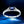 Blue Oval Solitaire CZ Side Cluster Band Ring - Perimade & Co.