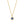 Blue Square CZ Floral Frame Charm Necklace - Perimade & Co.