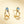 Blue Stone Textured Split Open Hoop Earrings - Perimade & Co.