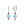 Blue Topaz Fluted Lantern Drop Hoop Earrings - Perimade & Co.