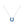 Blue U-Shaped Horseshoe Pendant Necklace - Perimade & Co.