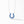 Blue U-Shaped Horseshoe Pendant Necklace - Perimade & Co.