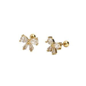 Bow Bowknot Screw Back Stud Earrings - Perimade & Co.