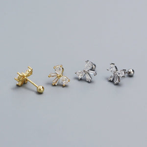 Bow Bowknot Screw Back Stud Earrings - Perimade & Co.