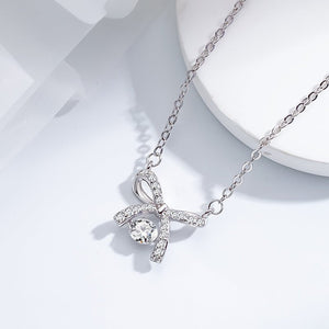 Bow Tie Bowknot Dancing Stone Necklace - Perimade & Co.