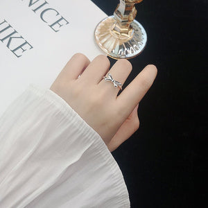 Bow Tie Bowknot Stacking Band Ring - Perimade & Co.