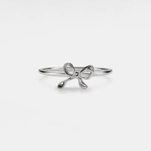 Bow Tie Bowknot Stacking Thin Band Ring - Perimade & Co.