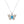 Butterfly Blue Topaz Textured Charm Necklace - Perimade & Co.
